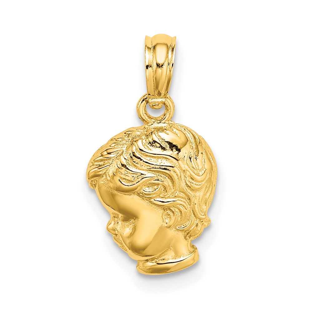 10k Boy Head Charm (10D1718)