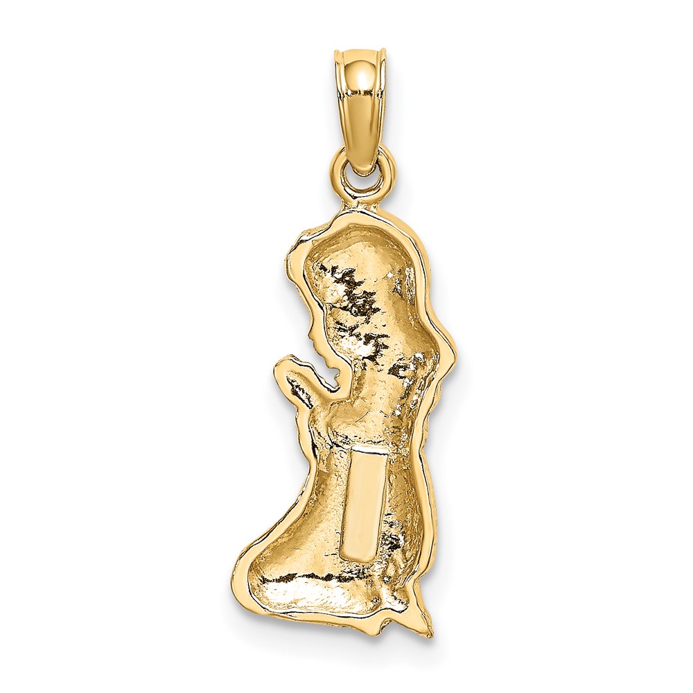 10k Praying Girl Charm (10D1721)