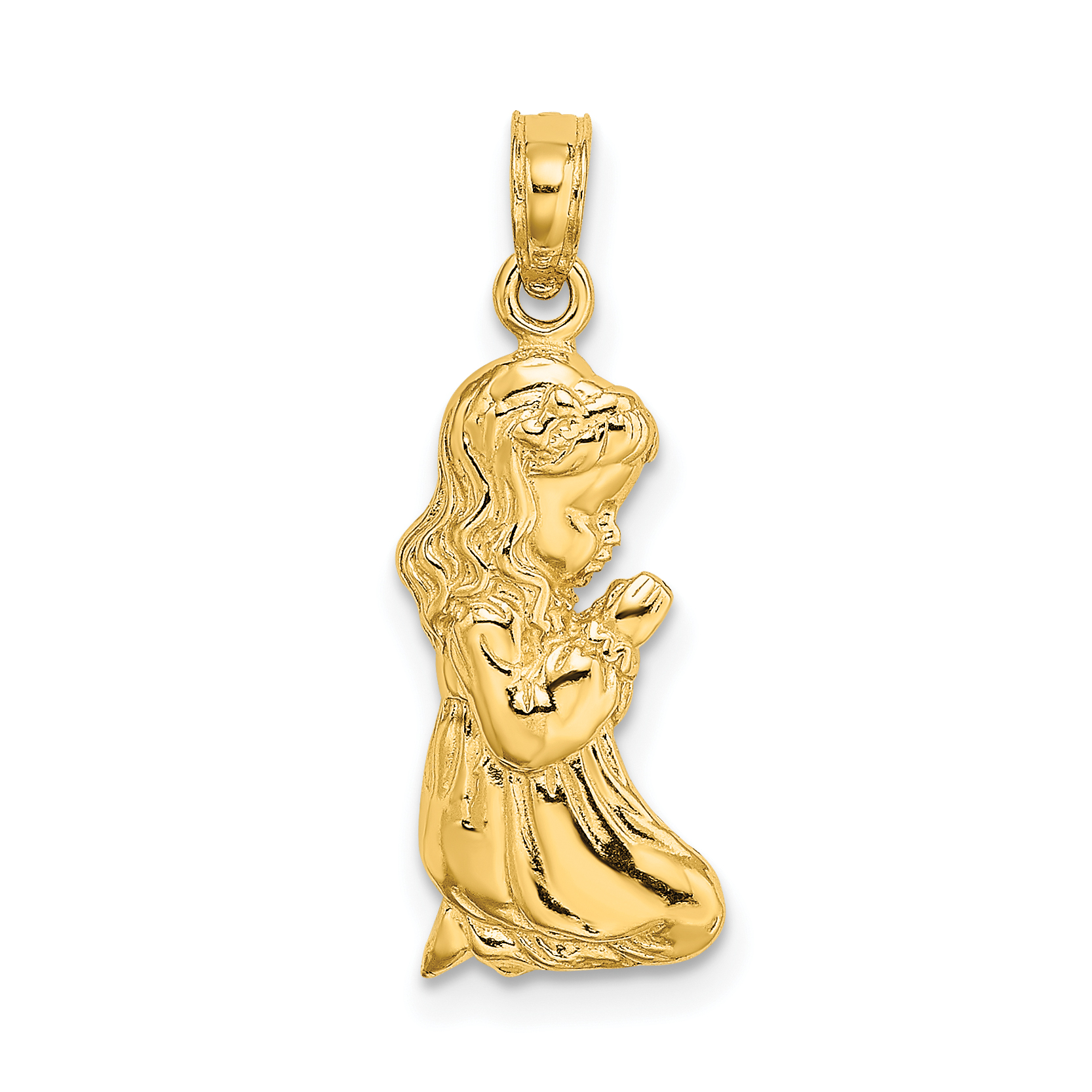 10k Praying Girl Charm (10D1721)