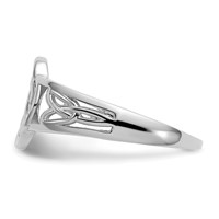 10K White Gold Polished Ladies Celtic Knot Ring view 3
