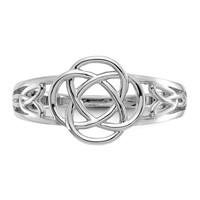 10K White Gold Polished Ladies Celtic Knot Ring view 4