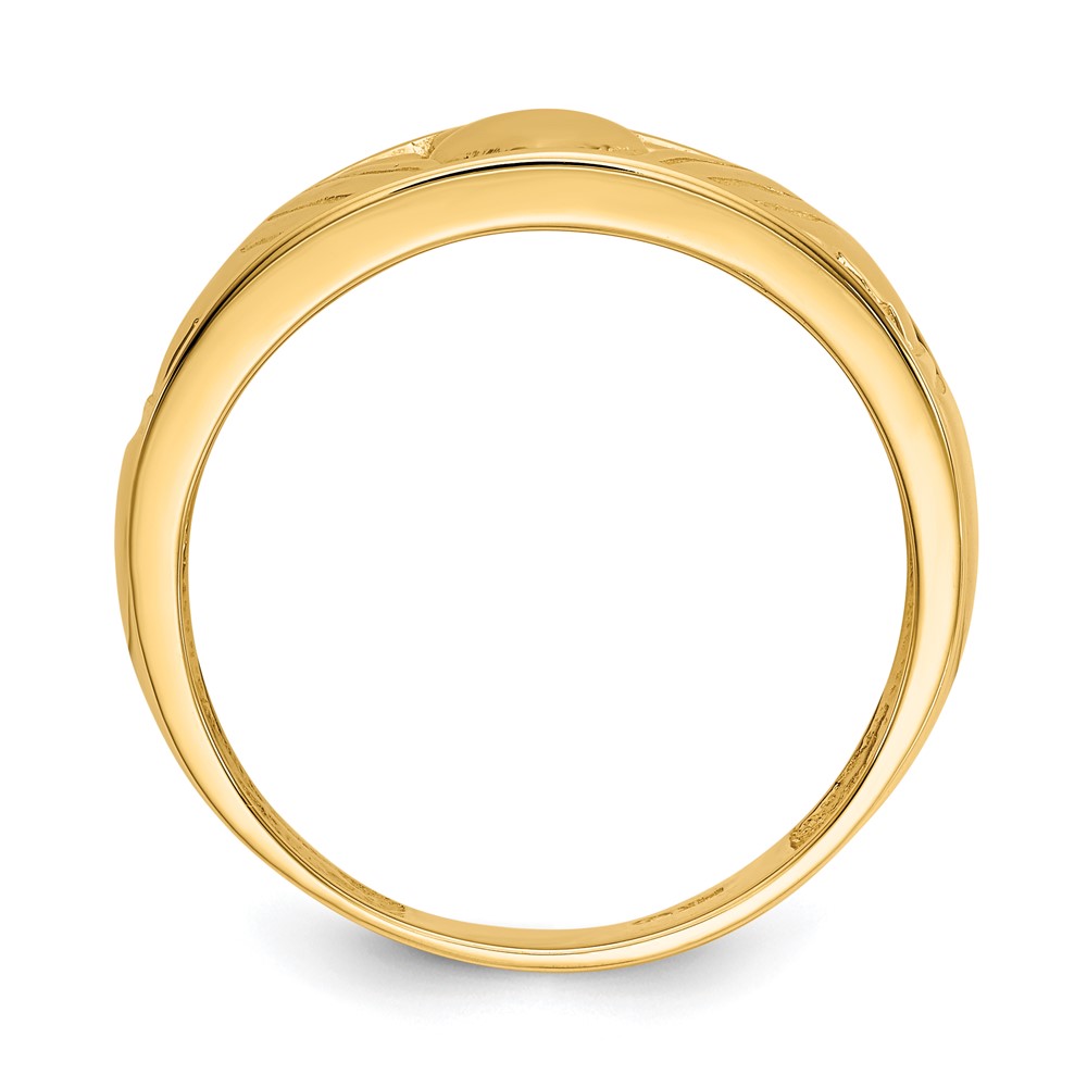 10k Polished Men's Claddagh Band (10D1874)