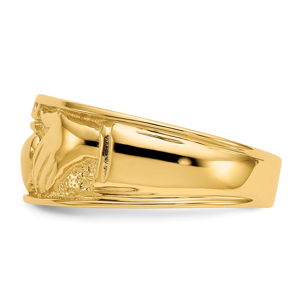 10k Polished Men's Claddagh Band (10D1874)