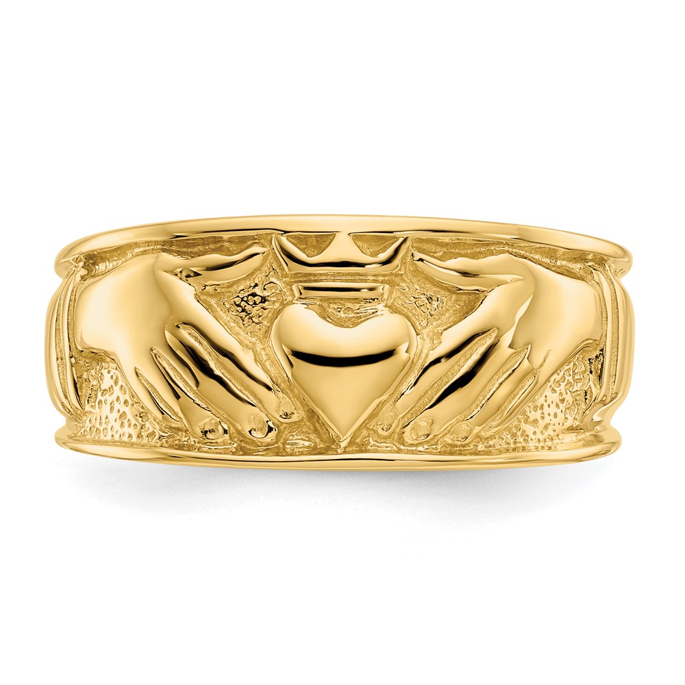 10k Polished Men's Claddagh Band (10D1874)