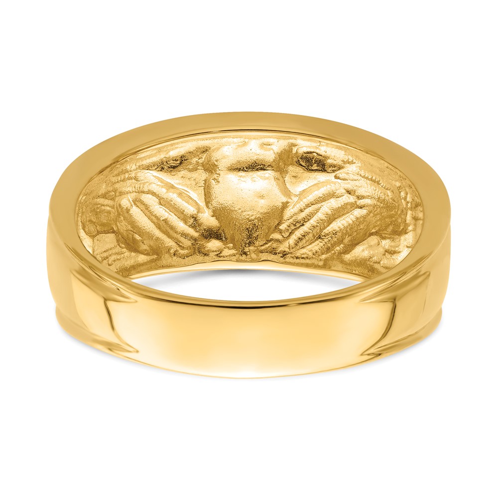 10k Polished Men's Claddagh Band (10D1874)