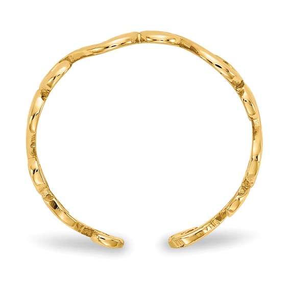 10k Swirl Toe Ring