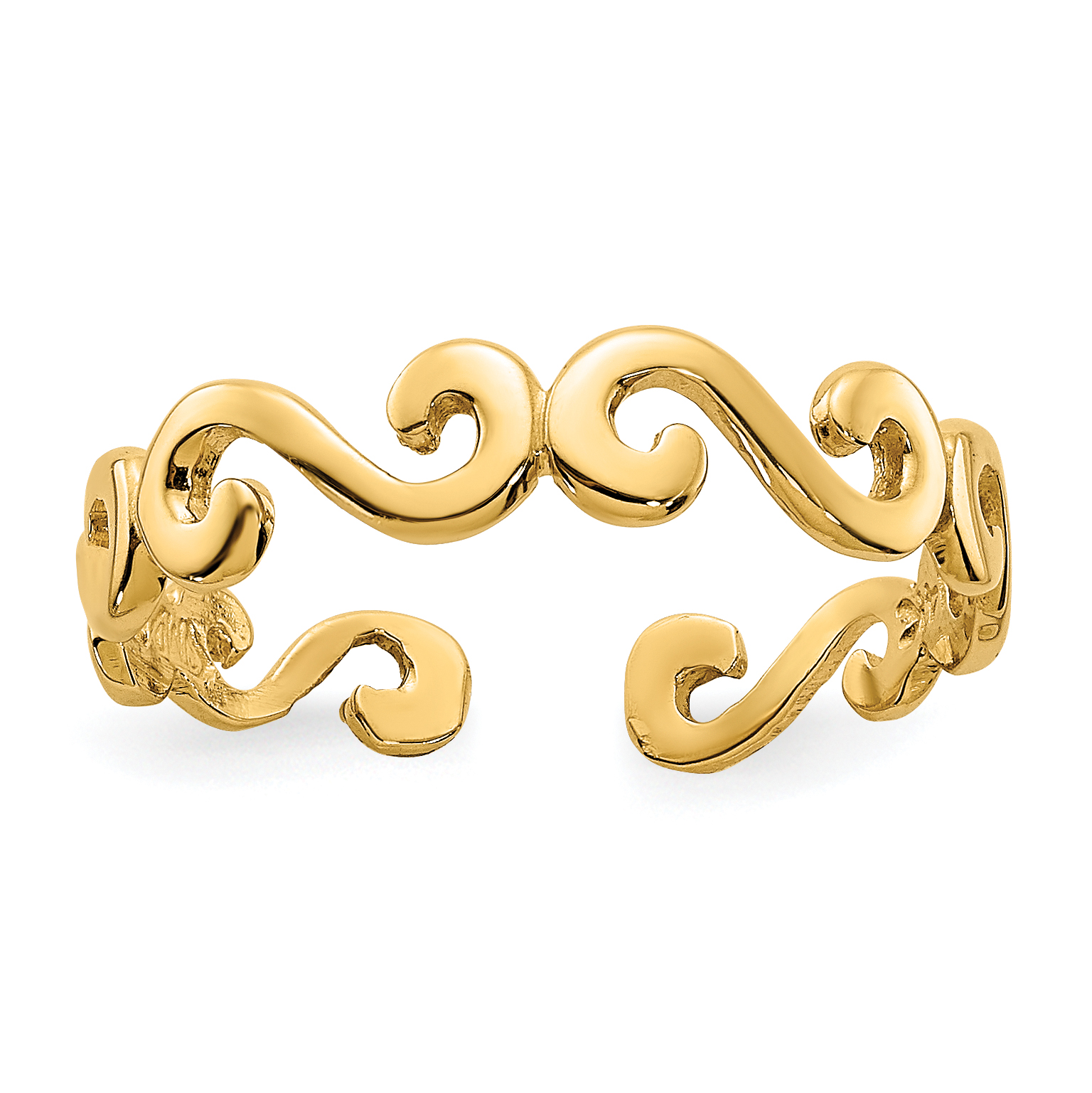 10k Swirl Toe Ring (10D1967)