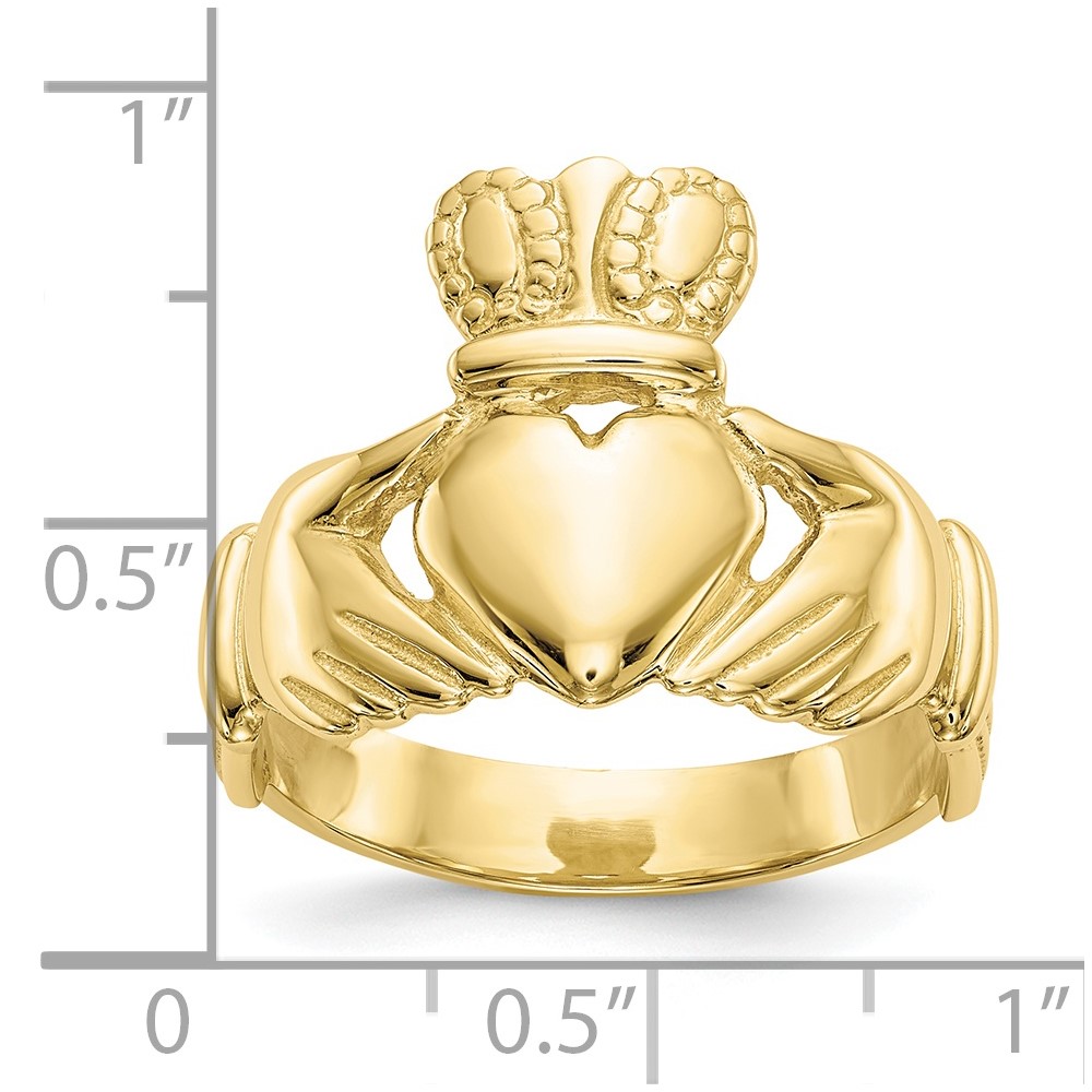 10k Men's Claddagh Ring (10D3113)