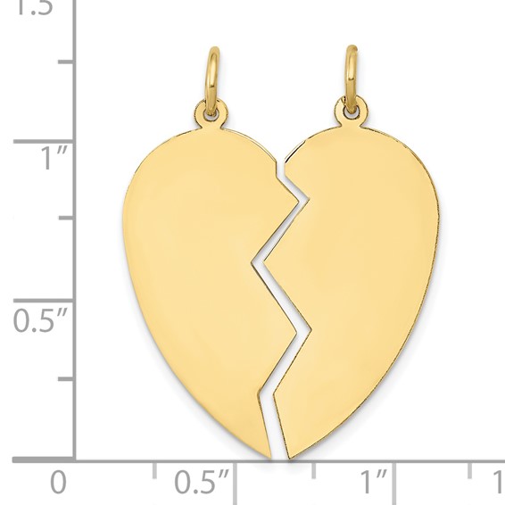 Gold Break-a-part Heart Charm