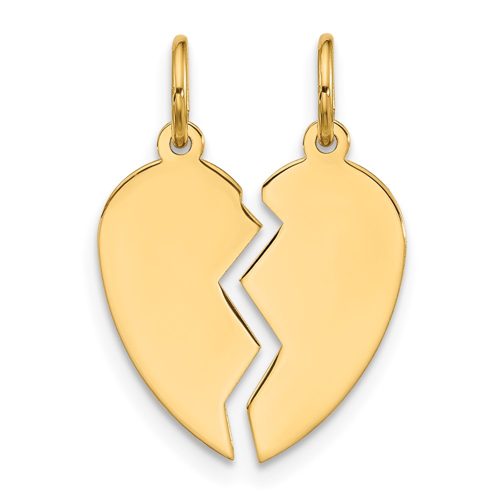 10K 2 piece Extra Small Heart Charm (10D328-XS)