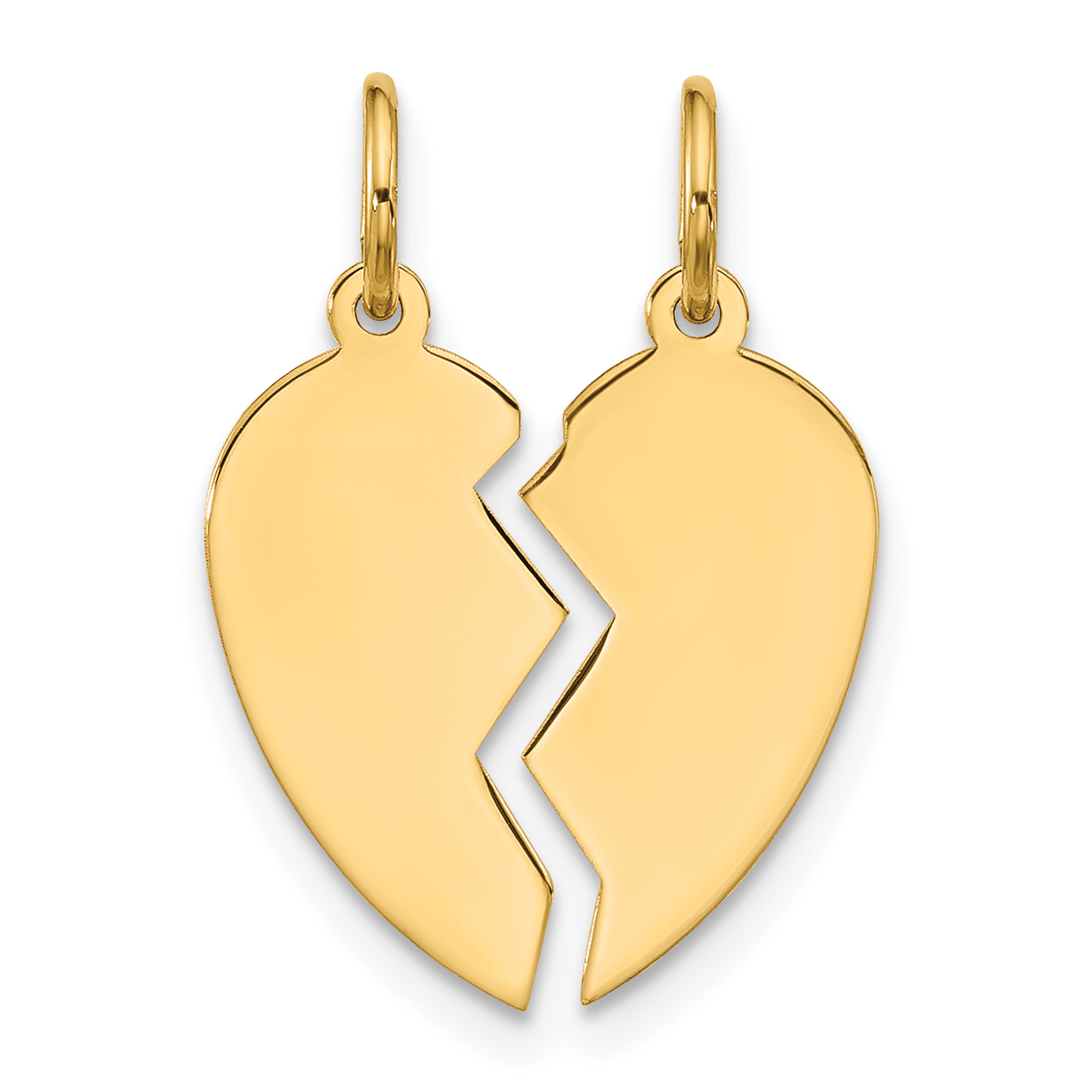 10K 2 piece Extra Small Heart Charm (10D328-XS)