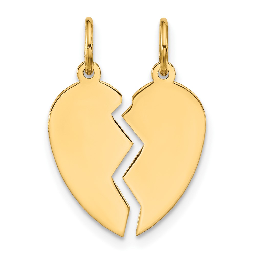 10K 2 piece Extra Small Heart Charm (10D328-XS)