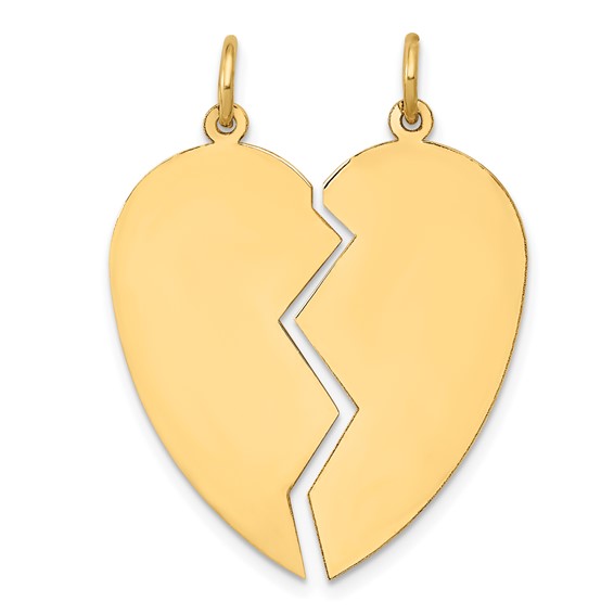 Gold Break-a-part Heart Charm
