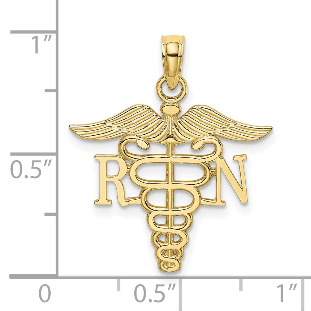 10K RN Caduceus Pendant (10D3483)