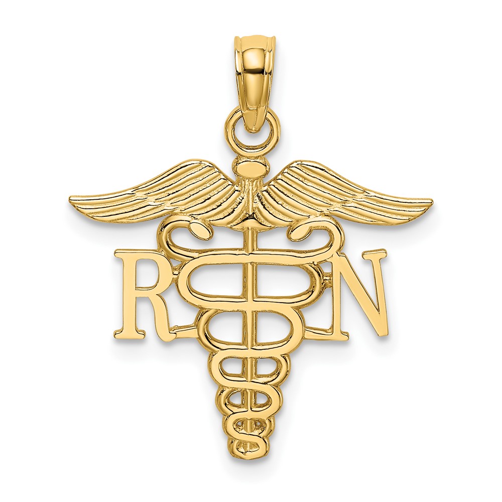 10K RN Caduceus Pendant (10D3483)
