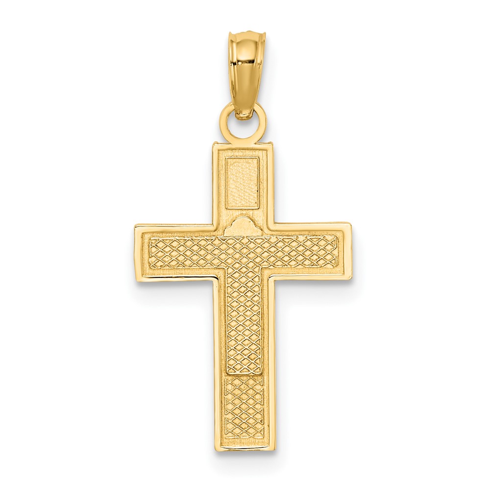 10K RN  Caduceus Cross Charm (10D3484)