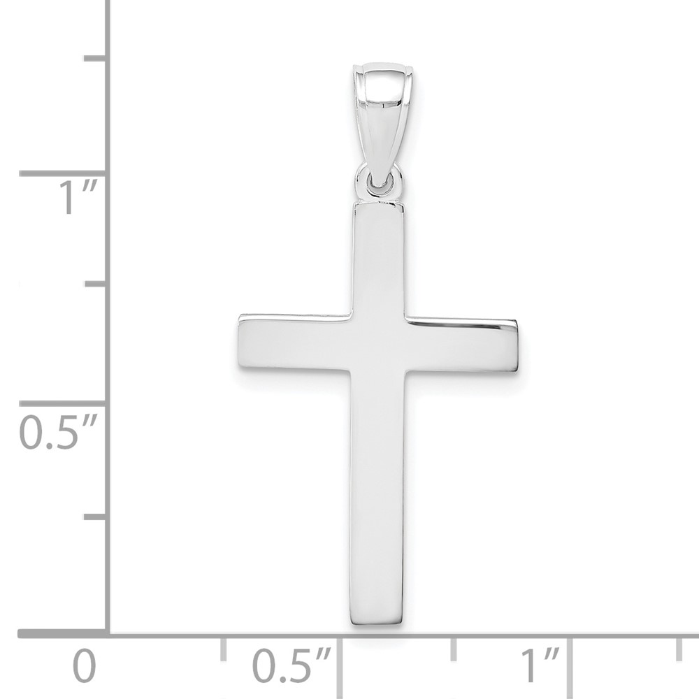 10k White Gold Cross Pendant (10D3495W)