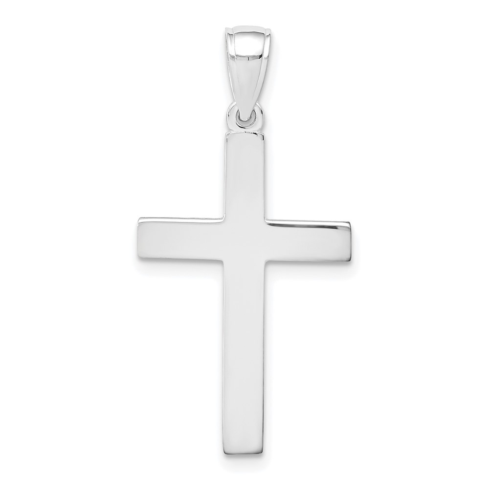 10k White Gold Cross Pendant (10D3495W)
