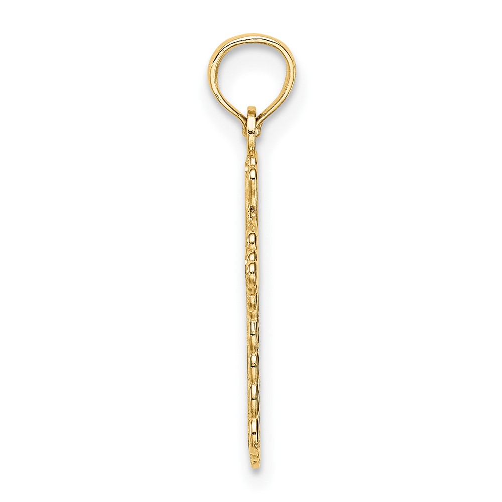 10k Budded Cross Charm (10D3501)