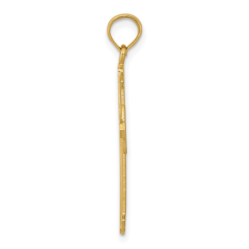 10k Polished Cross Pendant (10D3521)
