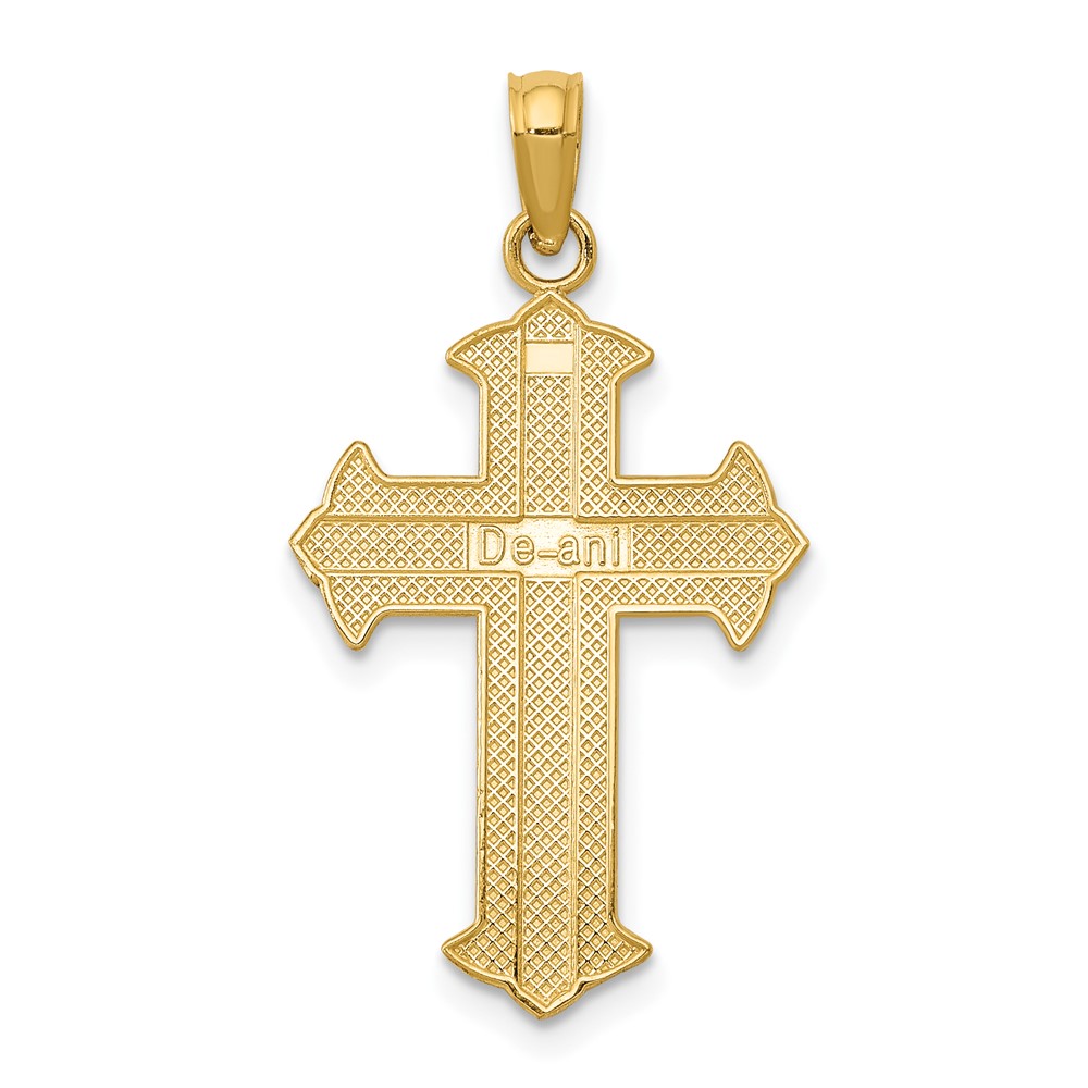 10k Polished Cross Pendant (10D3521)