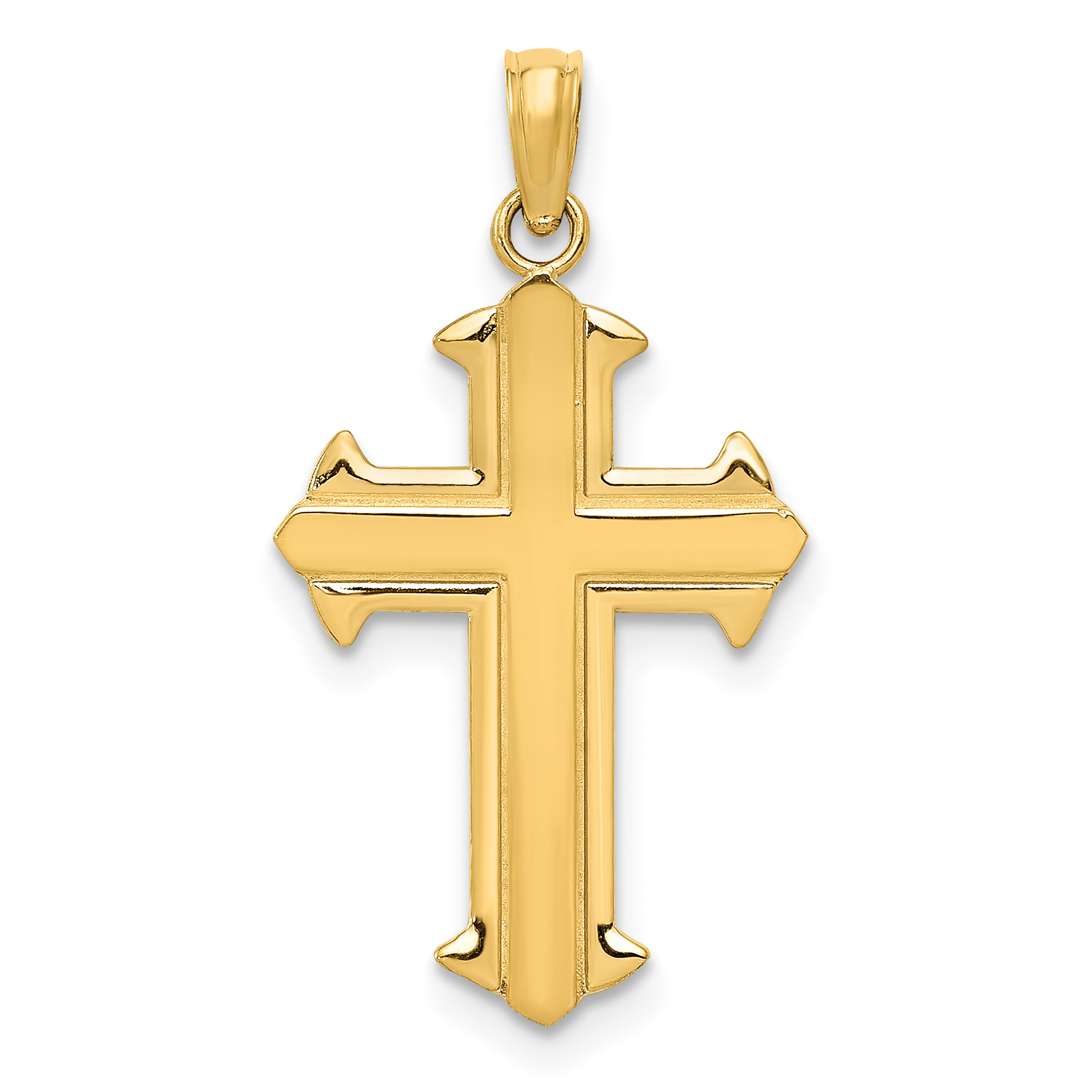 10k Polished Cross Pendant (10D3521)