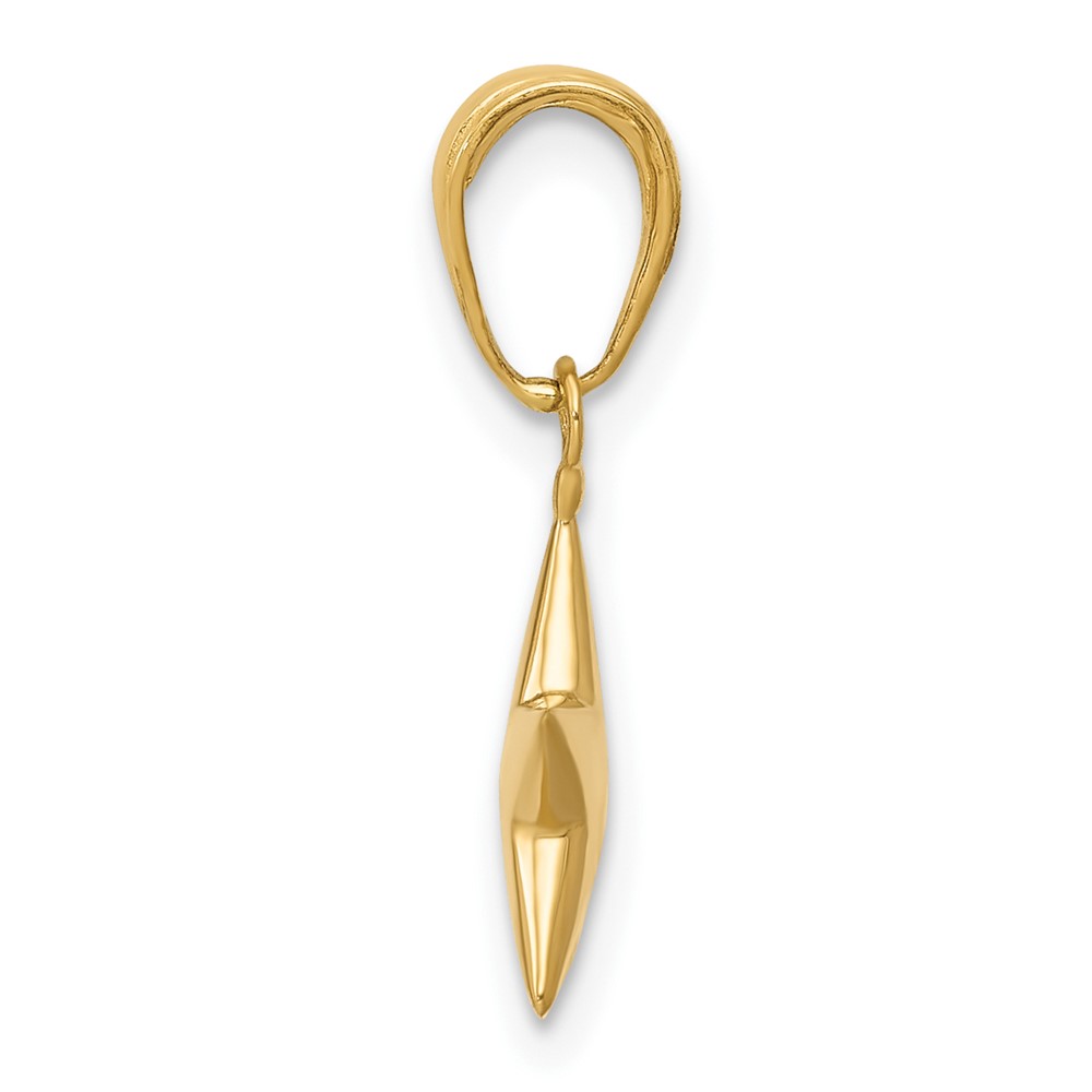10k Small Polished 3-D Star Charm (10D3726)