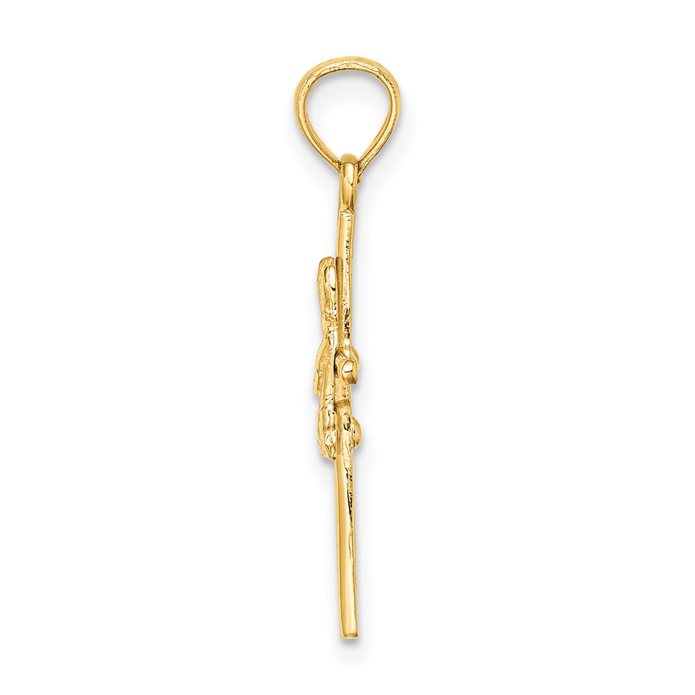 10k Praying Boy Cross Charm (10D3733)