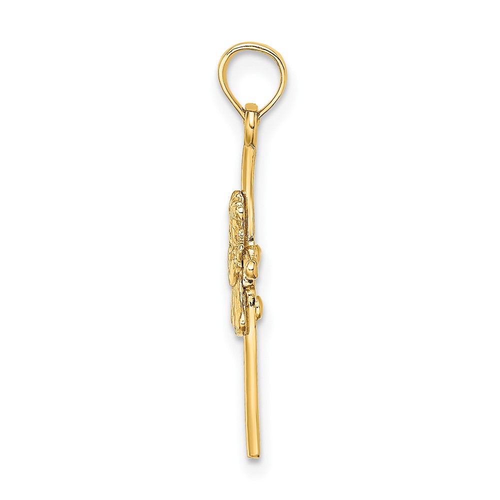 10k Praying Girl Cross Charm (10D3734)