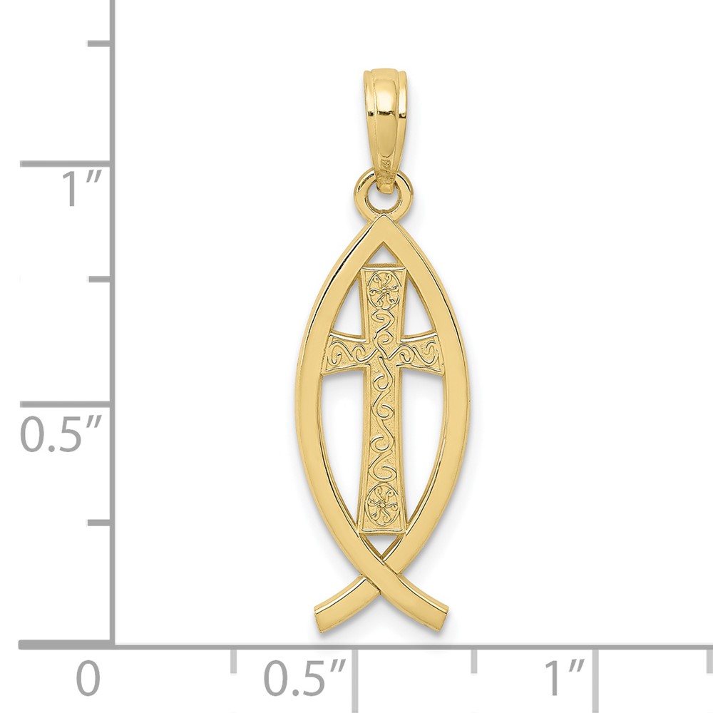 10k Ichthus Fish Pendant (10D3741)
