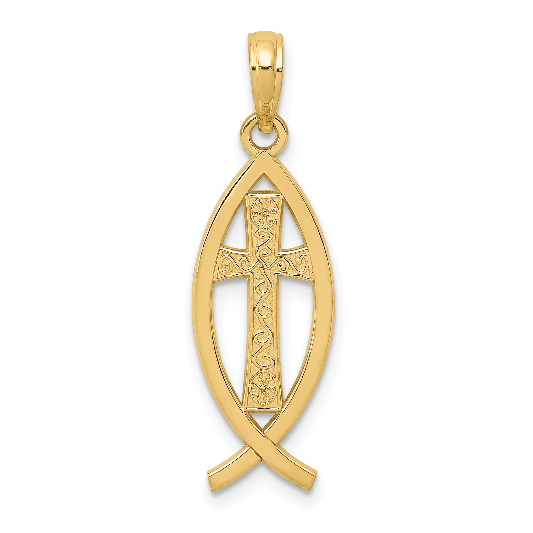 10k Ichthus Fish Pendant (10D3741)