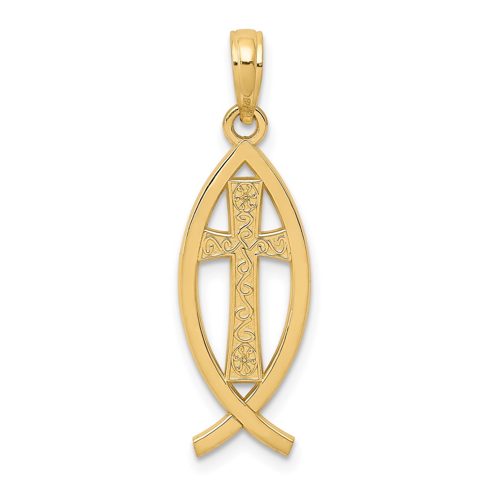 10k Ichthus Fish Pendant (10D3741)