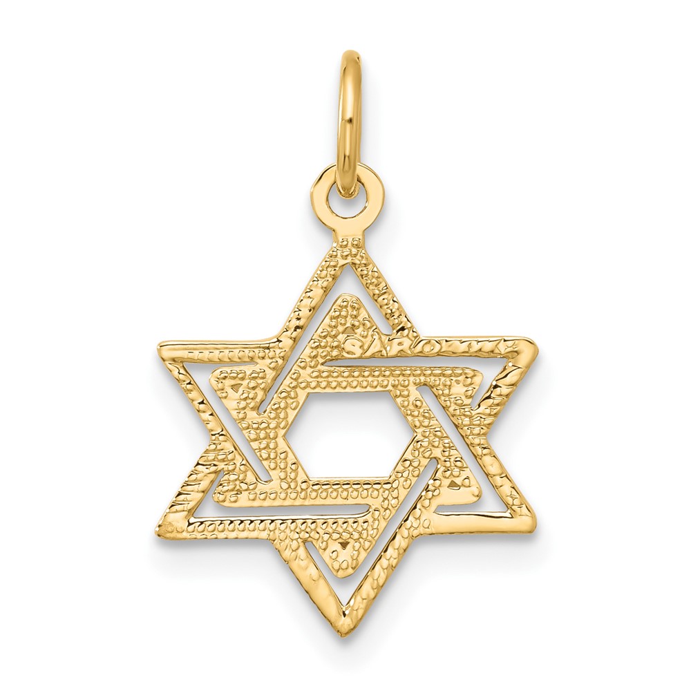 10k Jewish Star Charm (10D3802)