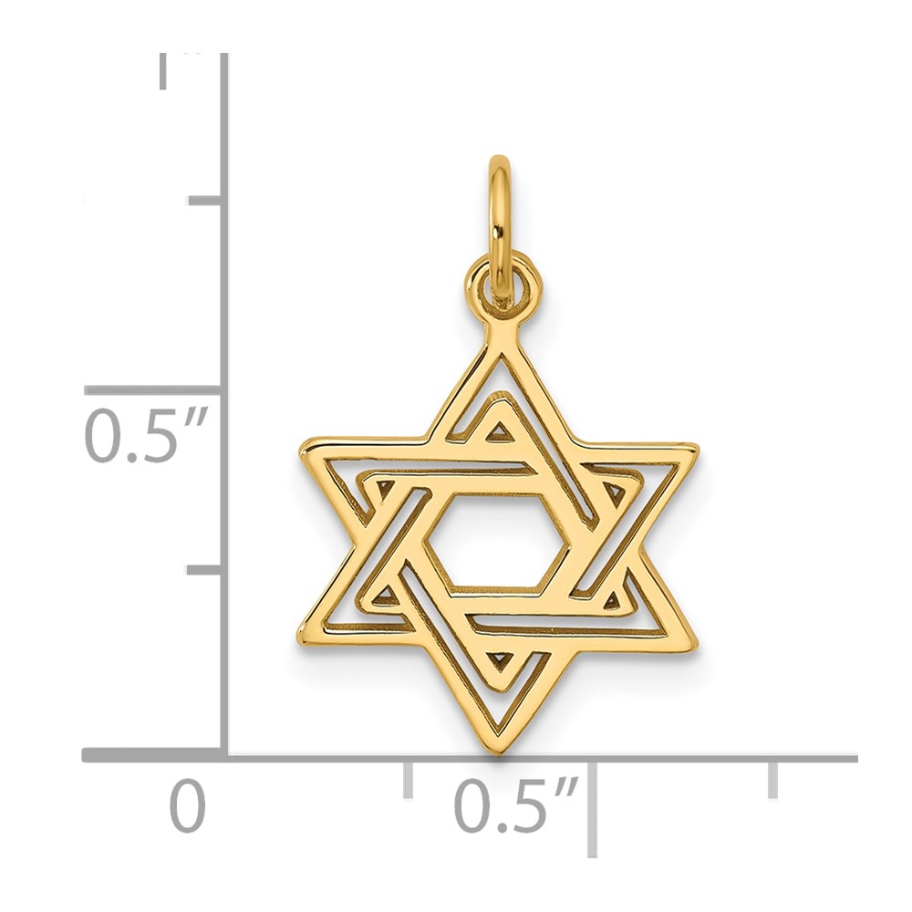 10k Jewish Star Charm (10D3802)