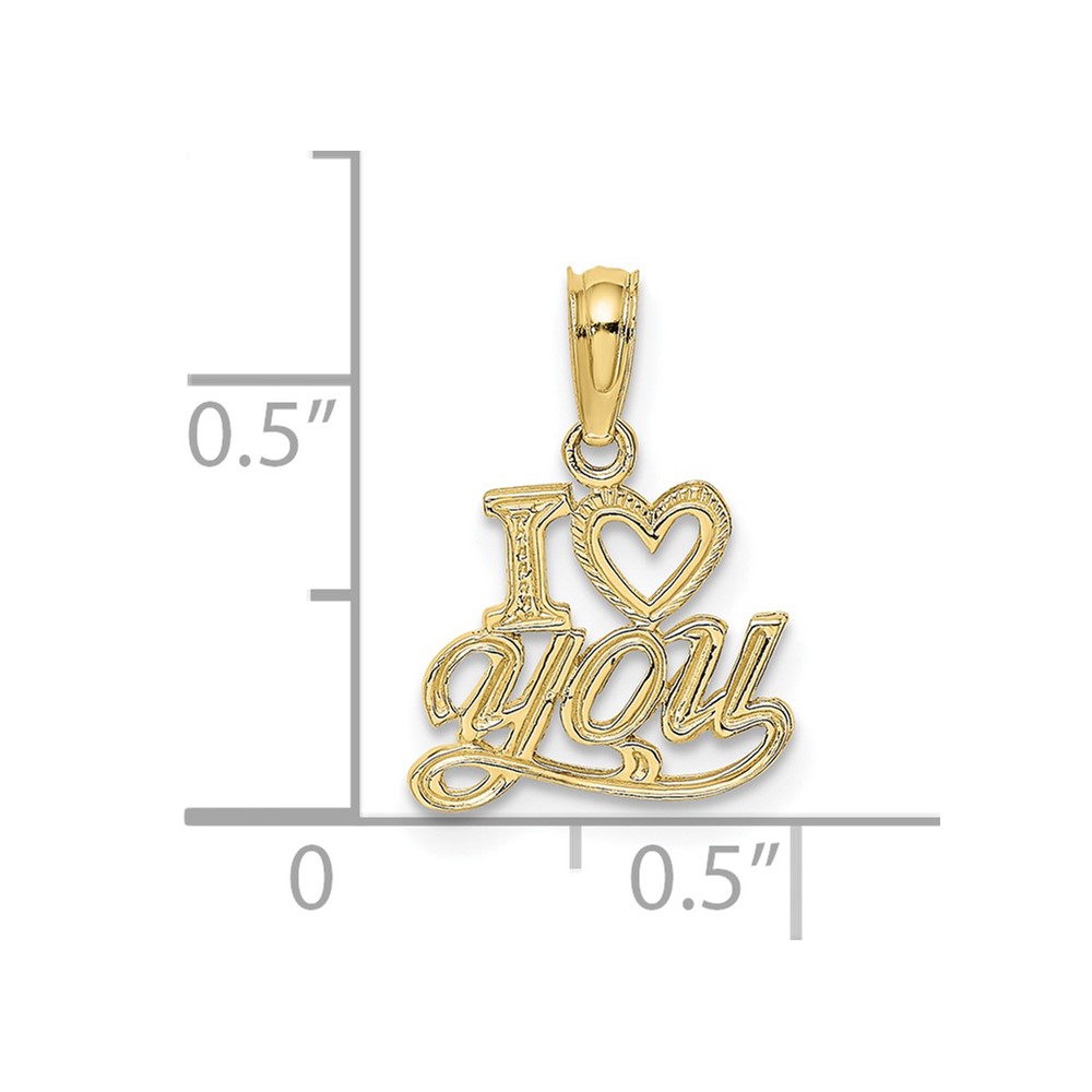 10K Polished and Textured I HEART YOU Charm (10D3868)