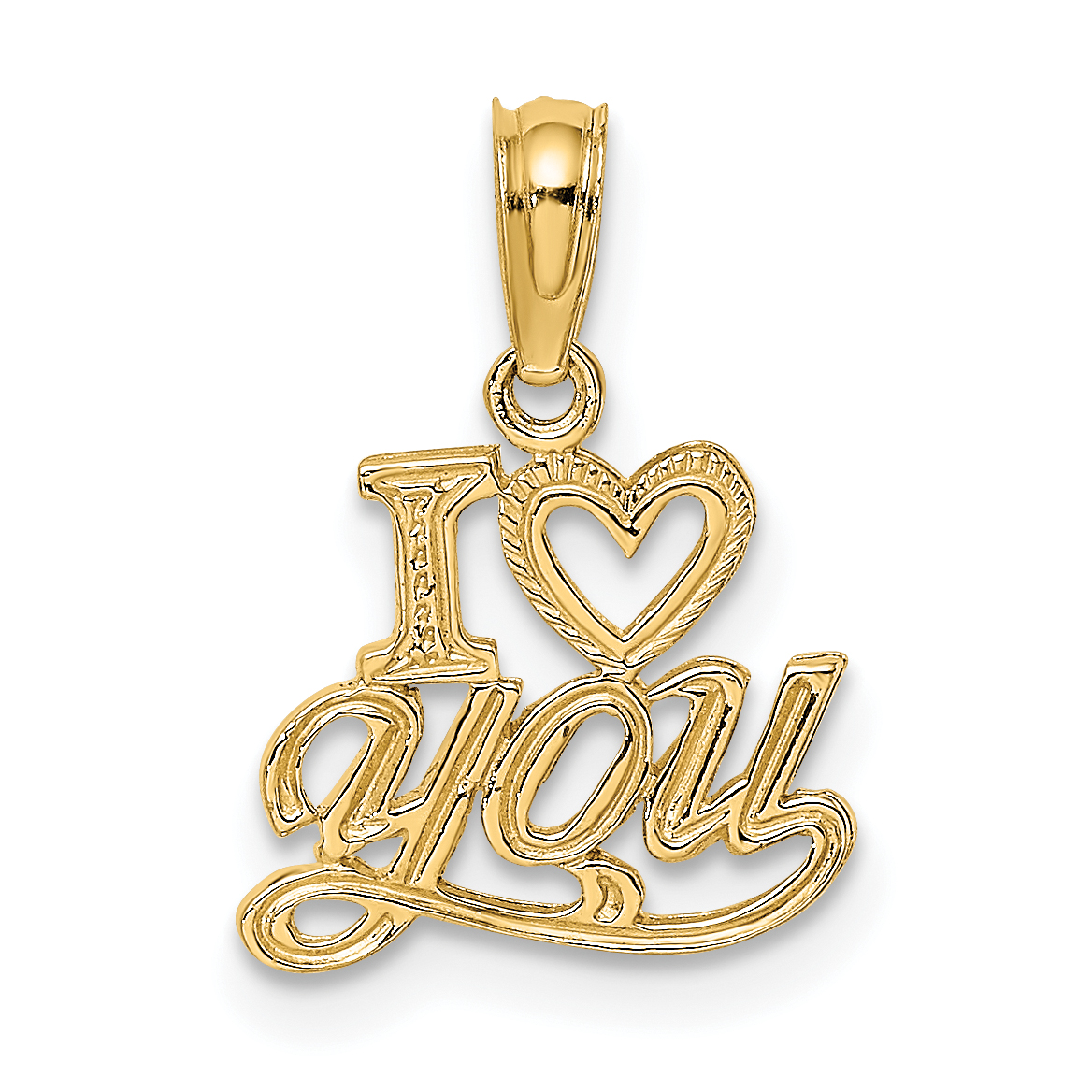 10K Polished and Textured I HEART YOU Charm (10D3868)
