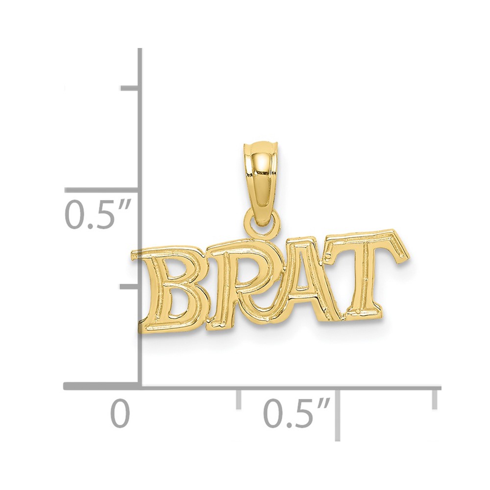 10K Polished BRAT Charm (10D3904)