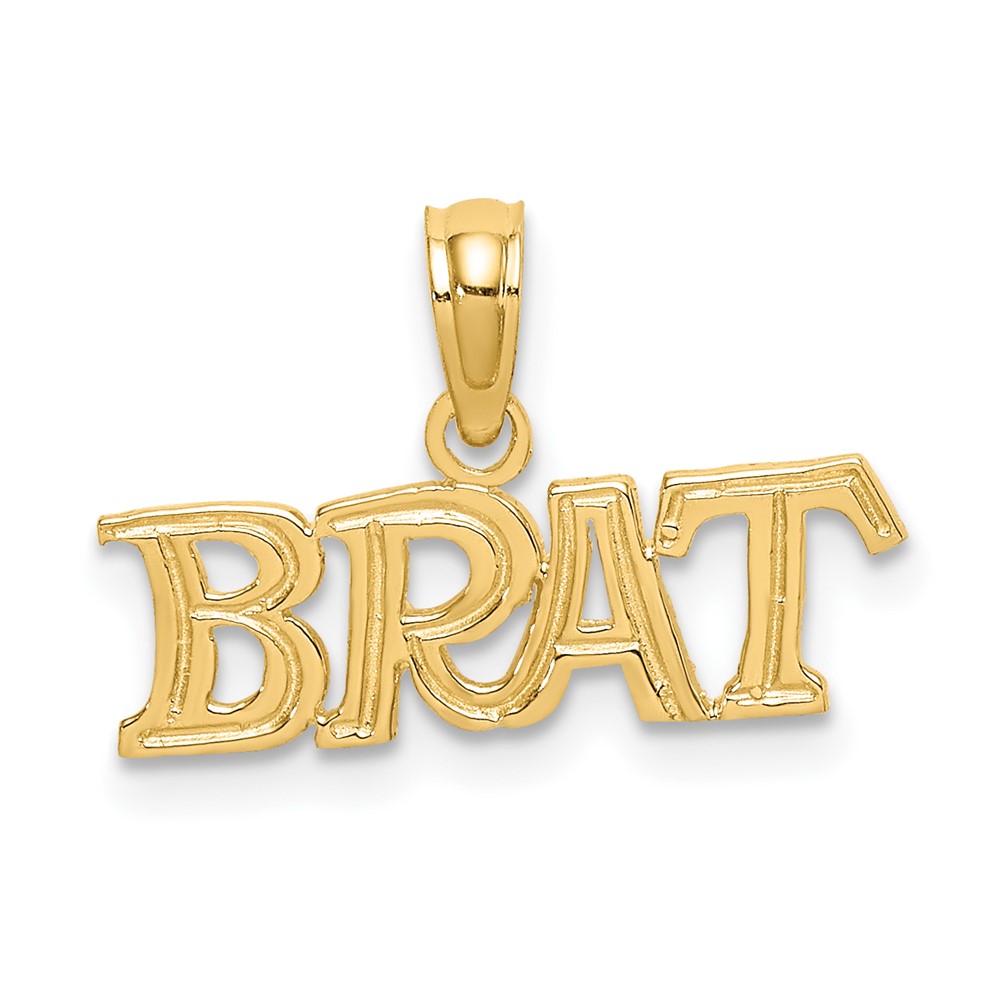 10K Polished BRAT Charm (10D3904)