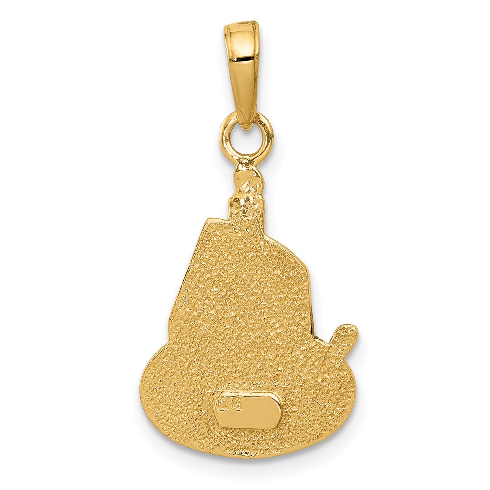 10K Slice Of Cake With Candle HAPPY BIRTHDAY Pendant (10D3921)