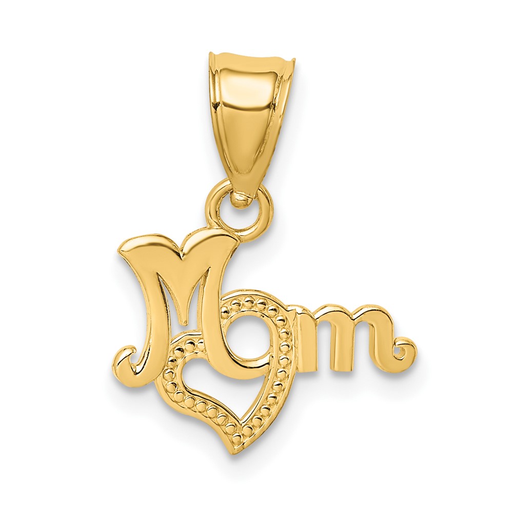 10K MOM With Heart Pendant (10D3938)