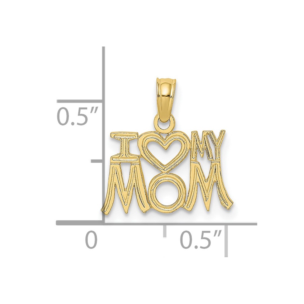 10K I HEART MY MOM Pendant (10D3939)