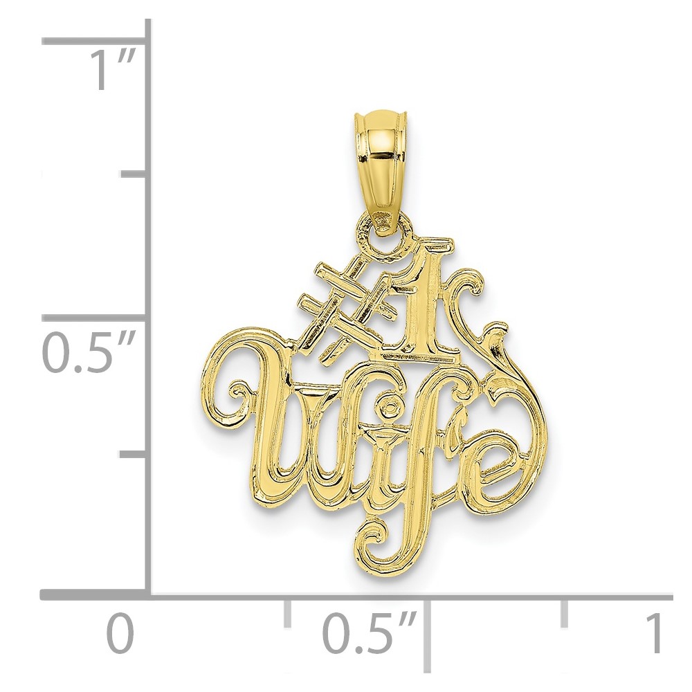 10K #1 WIFE Pendant (10D3969)