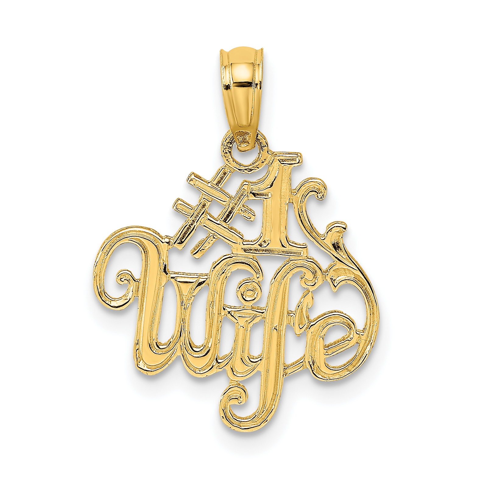 10K #1 WIFE Pendant (10D3969)
