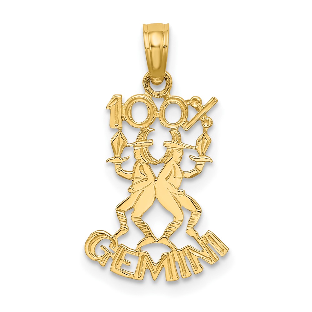 10K 100% GEMINI Zodiac Charm (10D4056)