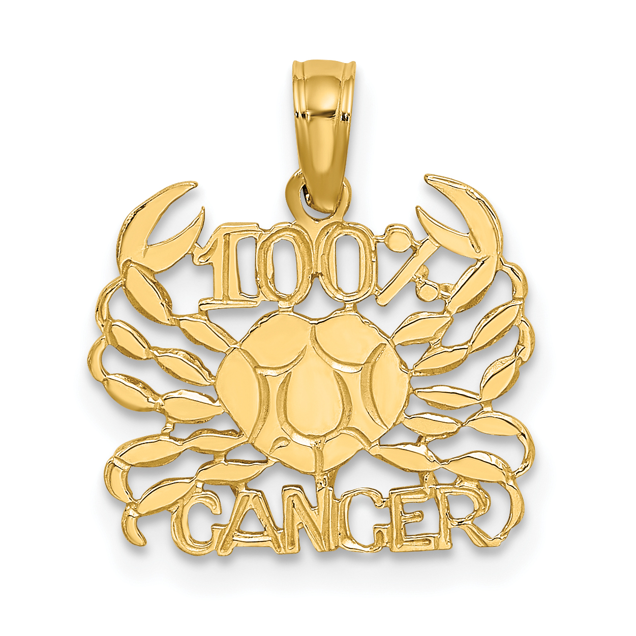 10K 100% CANCER Zodiac Charm (10D4057)