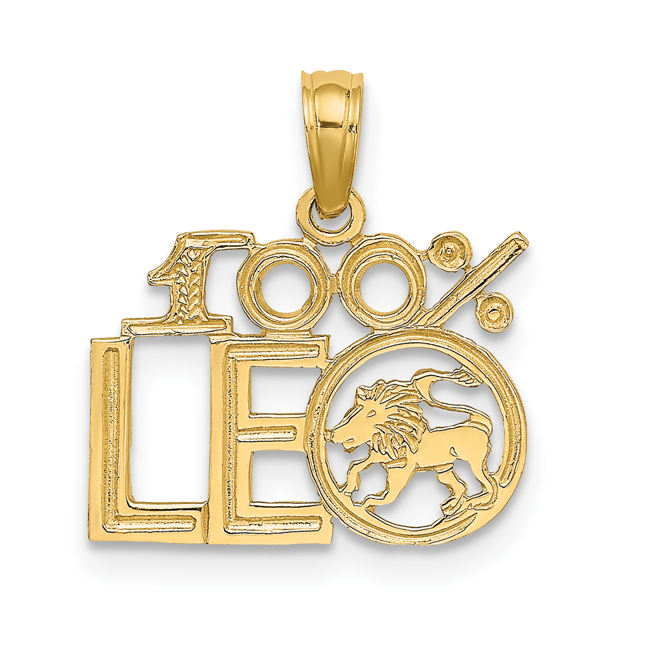 10K 100% LEO Zodiac Charm (10D4058)