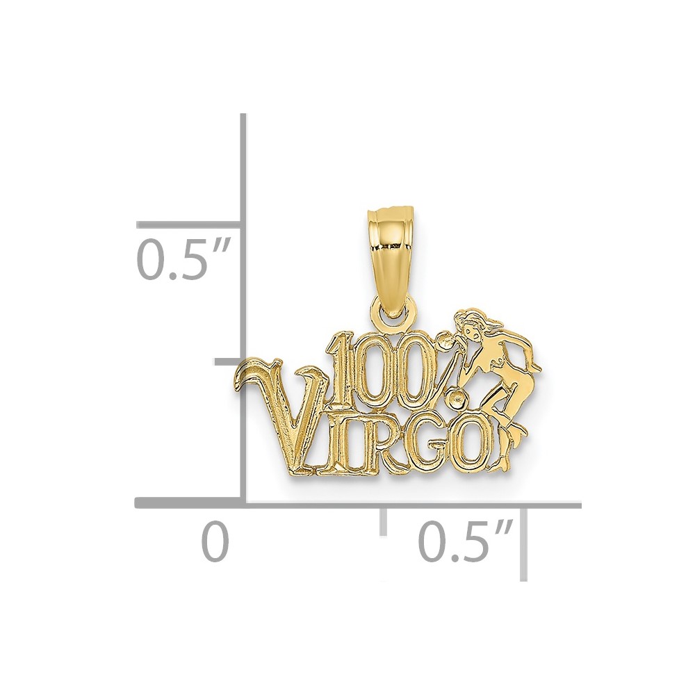 10K 100% VIRGO Zodiac Charm (10D4059)
