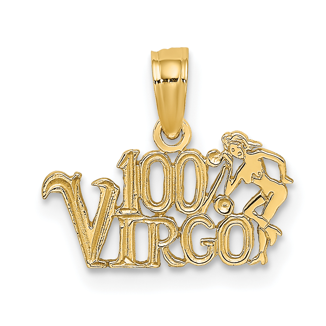 10K 100% VIRGO Zodiac Charm (10D4059)