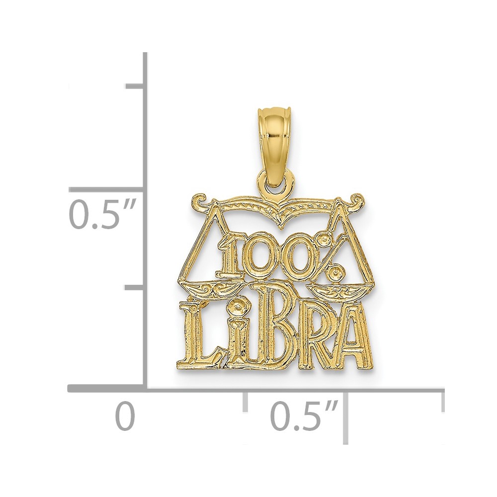 10K 100% LIBRA Zodiac Charm (10D4060)