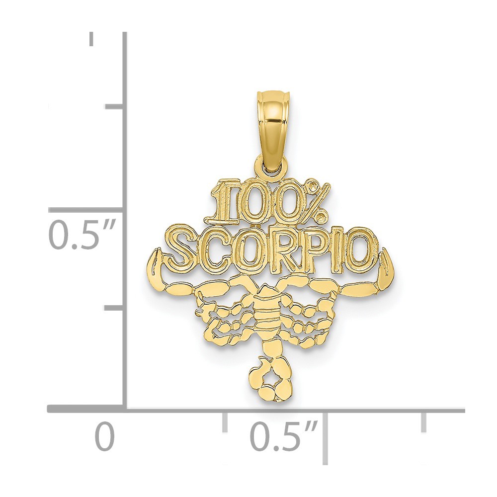 10K 100% SCORPIO Zodiac Charm (10D4061)
